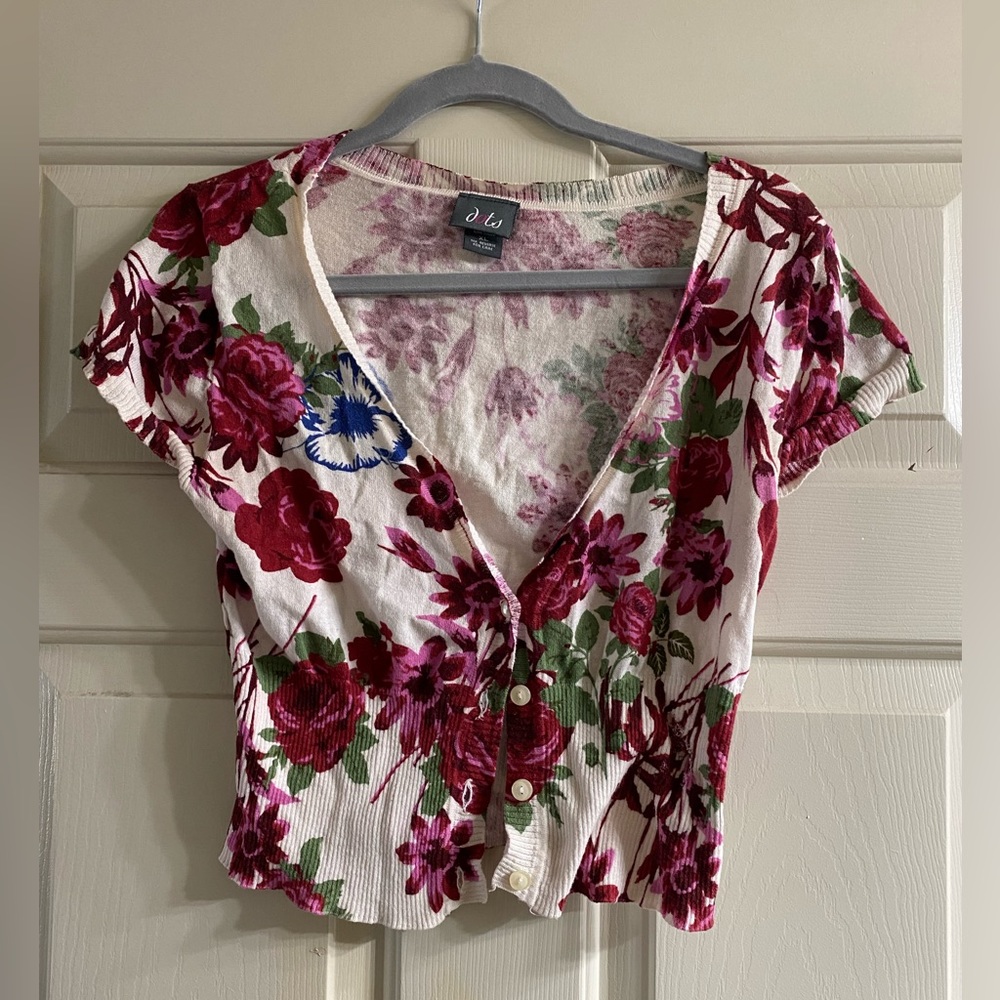 Dots Flowered Cardigan